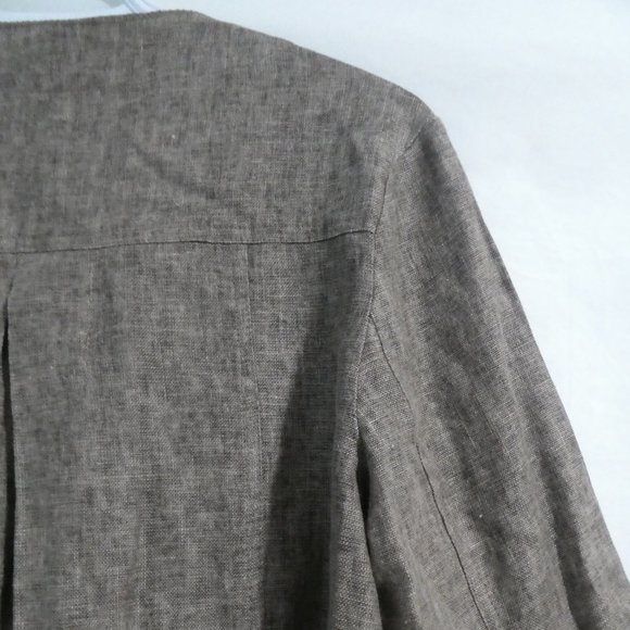 DELICIOUS | large | 100% cotton | Linen-Like Blazer | Faux Pockets | 3 Buttons - Picture 8 of 12